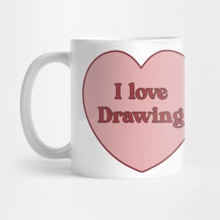 I love drawing heart aesthetic dollette coquette pink red Mug